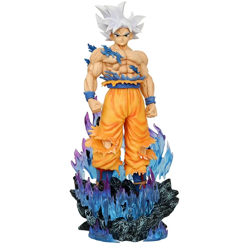 33 cm Dragon Ball Figuren Son Goku Anime Figur Haar Weiß Action Figur Modell Statue Puppe Pvc Sammlung Dekoration Spielzeug geschenk