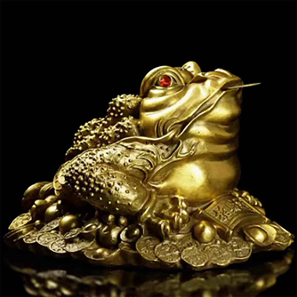 Pure Copper for Attracting Wealth, Three Legged Toad, Golden Cicada, New Store Opening, Home, Living Room, Office Decoration