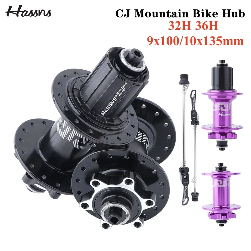 

HASSNS Bicycle Hubs 36Holes Freehub MTB Bike Hub Disc Brake Cassette Hub 36/32 Holes HG 7-12 Speed Quick Release 6 Pawl Hub