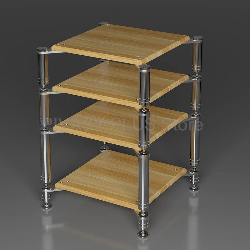 HiFi audio rack versterkerkast met trillingsisolatie ENF plaat 304 roestvrij staal multi-tier home theater