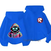 Roblox Kids Spring Autumn Sportswear Zipper Hoodie Game Print Anime Boys Clothes Girls Fashion Casual Outfit
