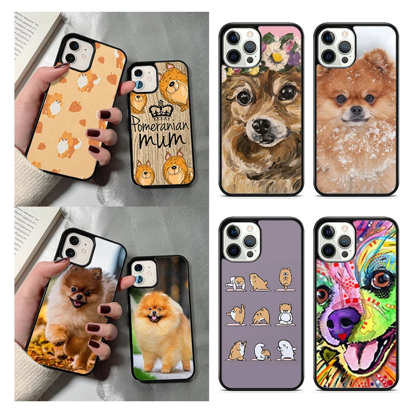 Cute Pomeranian Dog Phone Case For iPhone 14 15 16 13 12 Mini Max Cover For Apple 14 15 16 11 Pro Max 8 7 Plus SE2020 Coque