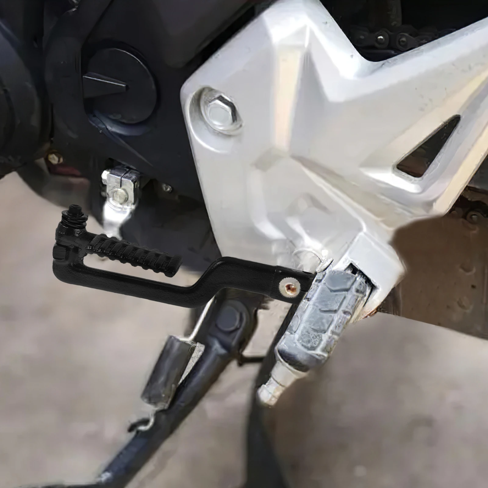 

Motorcycle Kick Starter Lever Durable Metal Easy Start Wide Compatibility Gear Shifter Pegs H Grips Foot Brake Pedal Wheel