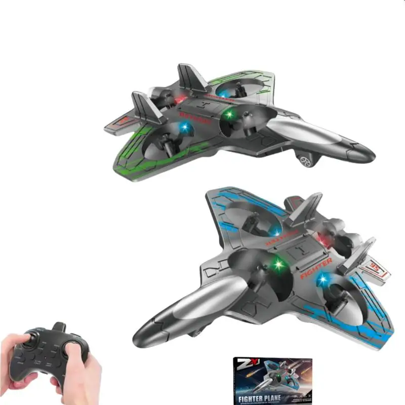 1Set Electric Foam Glider Stunt Tumbling UAV Hovering Helicopter Aircraft Model 2.4G Remote Control Fighter With LED Lights