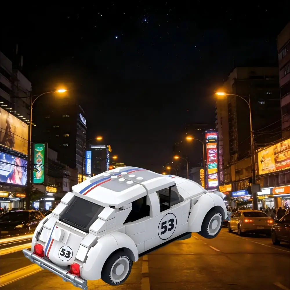 

Конструктор 322 детали MOC-99243, модель спортивного автомобиля «Белый жук», совместимый с технологичными кубиками, развивающая игрушка для детей, подарок