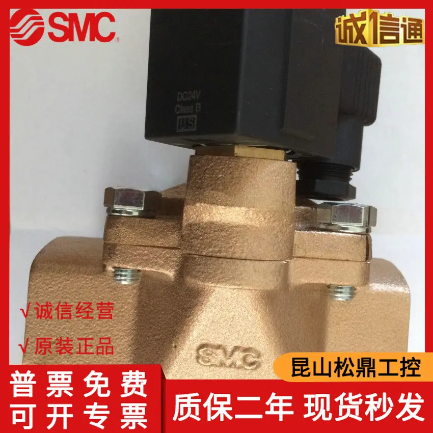 Japanese SMC Genuine Flange Type Two Way Solenoid Valve VXP2380-14-5D