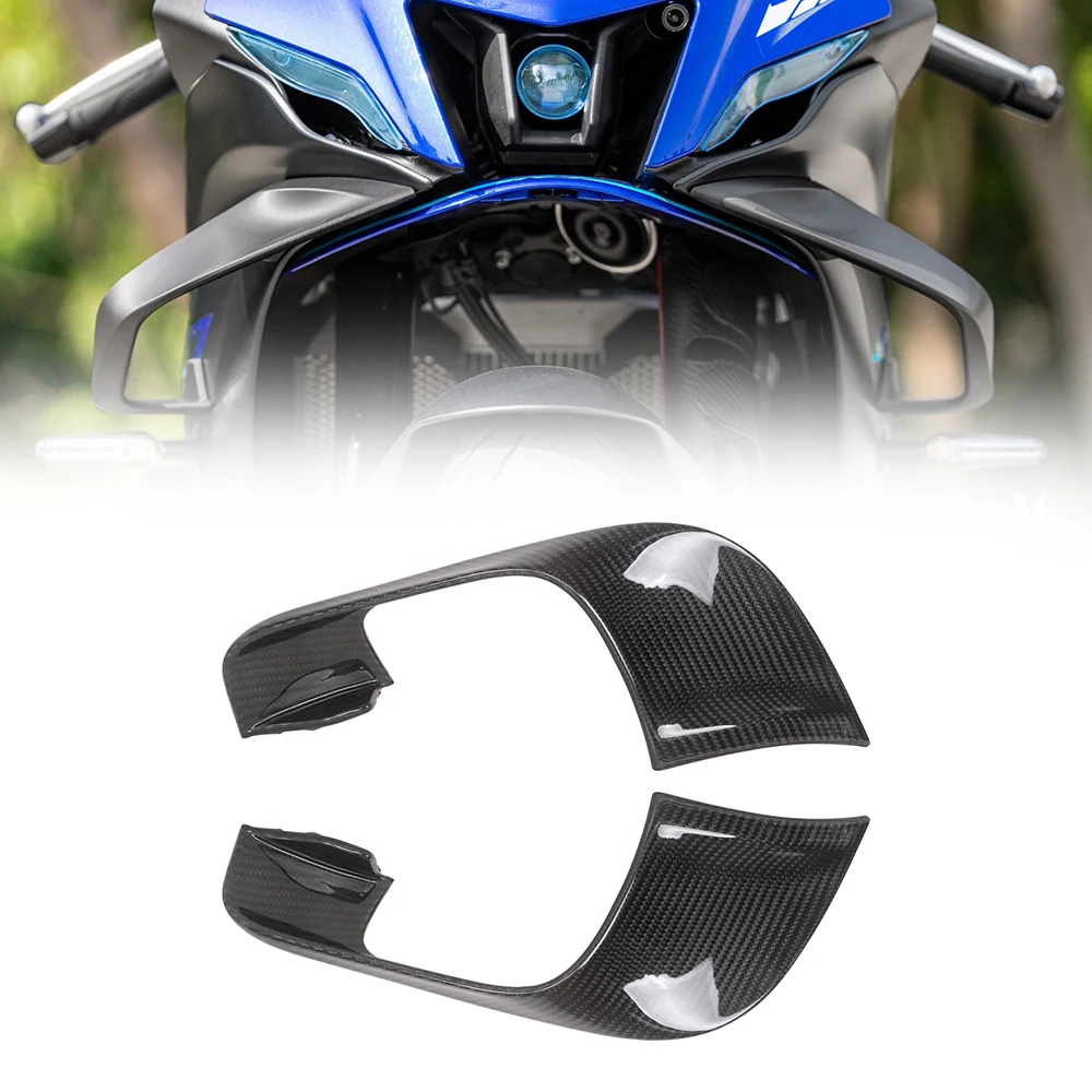 For Yamaha R7 2022+ MOTO4U Carbon Fiber Winglet Wind Motorcycle Accessories Aerodynamics Fairing Winglets Wing Deflector Kit