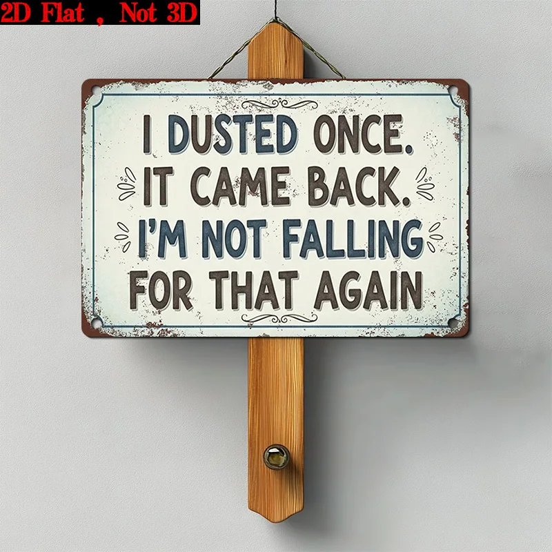 Retro Metal Sign, Farmhouse Wall Decor, Humorous Plaque for Home, Unique Gift for Family Friends Neighbors, Indoor Outdoor Ru