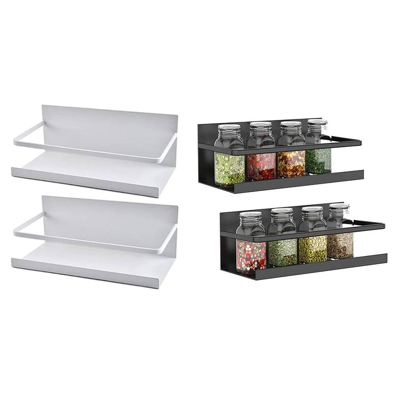 

Magnetic Spice Rack 2 Pack Spice Storage Shelf Strongly Magnetic Kitchen Organizer Racks For Spices Bottle, Tea, Coffee Syrup An