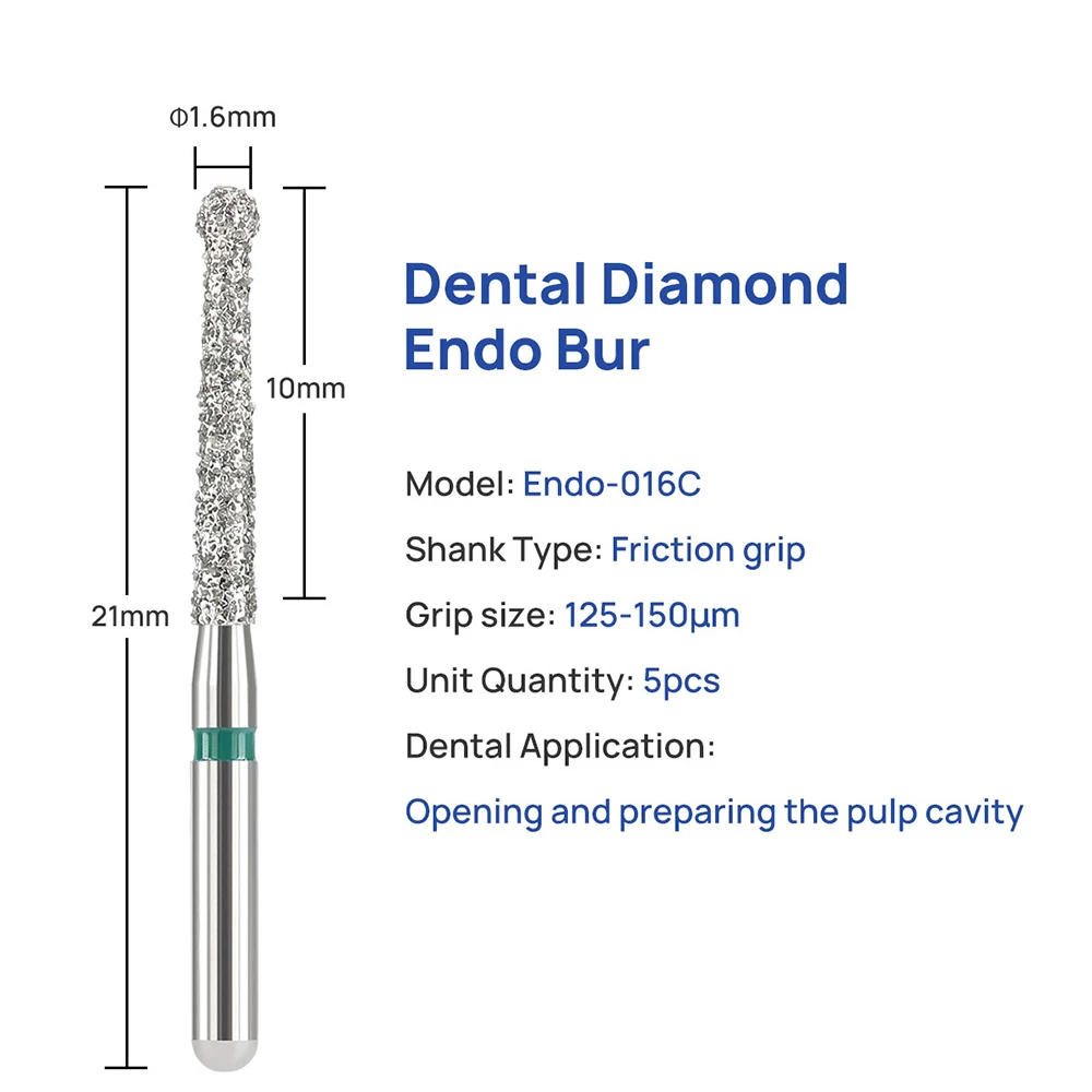 10 Stück AZDENT Dental-Diamantbohrer Endo-Bohrer FG-Bohrer 1,4/1,6/1,8 mm zum Öffnen und Vorbereiten des Pulpahöhlenraums für Hochgeschwindigkeits-Zahnärzte in der Zahnmedizin – Detail 14