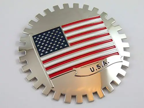 

USA Flag Grille Badge for Car Truck - American Flag Grill Mount
