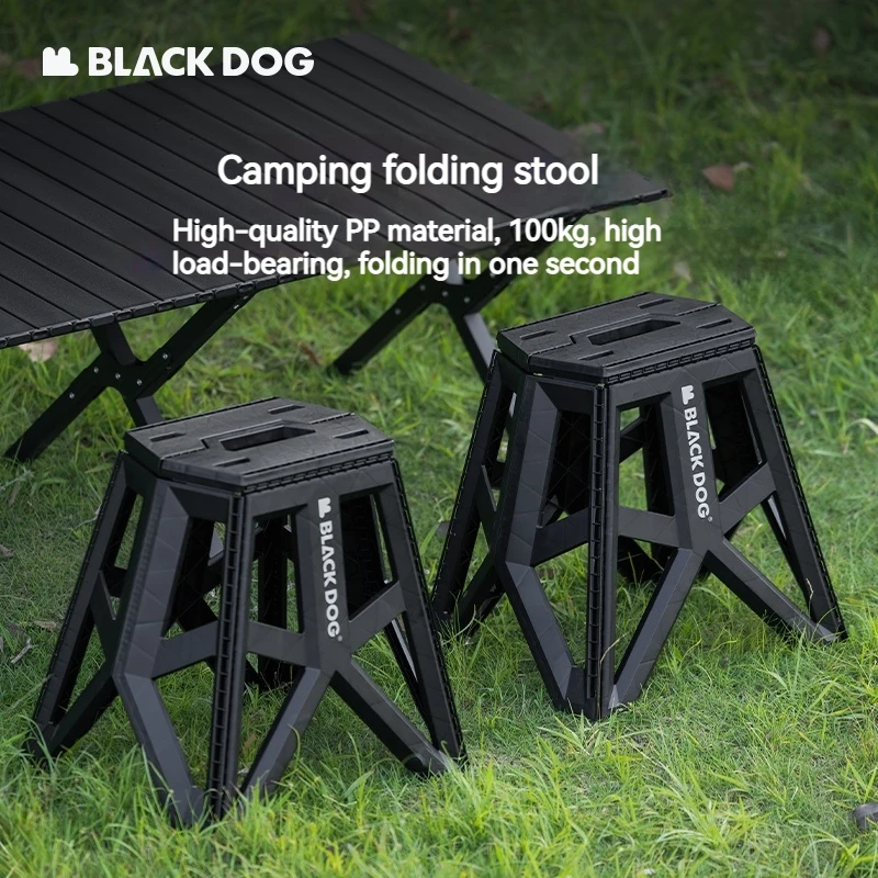 Naturehike BLACKDOG Folding Stool Outdoor Camping Ultralight Travel Fishing Beach Chair Small Stool Stable Portable Furniture