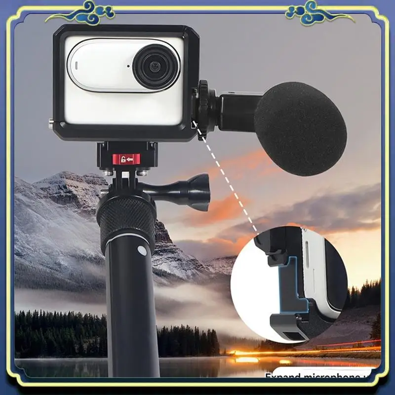 

Portable For Insta360 GO3 / GO 3S Ultra Light Metal Cage Frame Case Protective Shell Protector Accessories Dual Cold Shoes