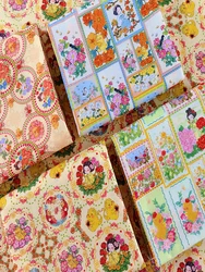 Cotton Fabric 40s Handmade DIY National Style for Flower Appreciation Tang Dynasty Girl by Half Meter