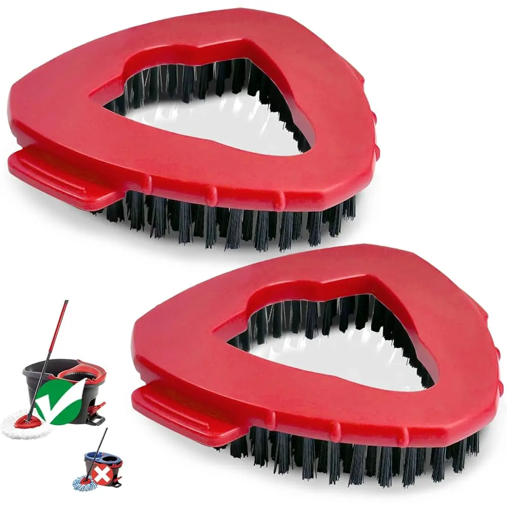 

Spin Mop Scrub Brush Head Compatible with oceda EasyWring 1-Tank System, 2 pcs Scrub Brush, Floor Scrubber Hard Bristle Clean