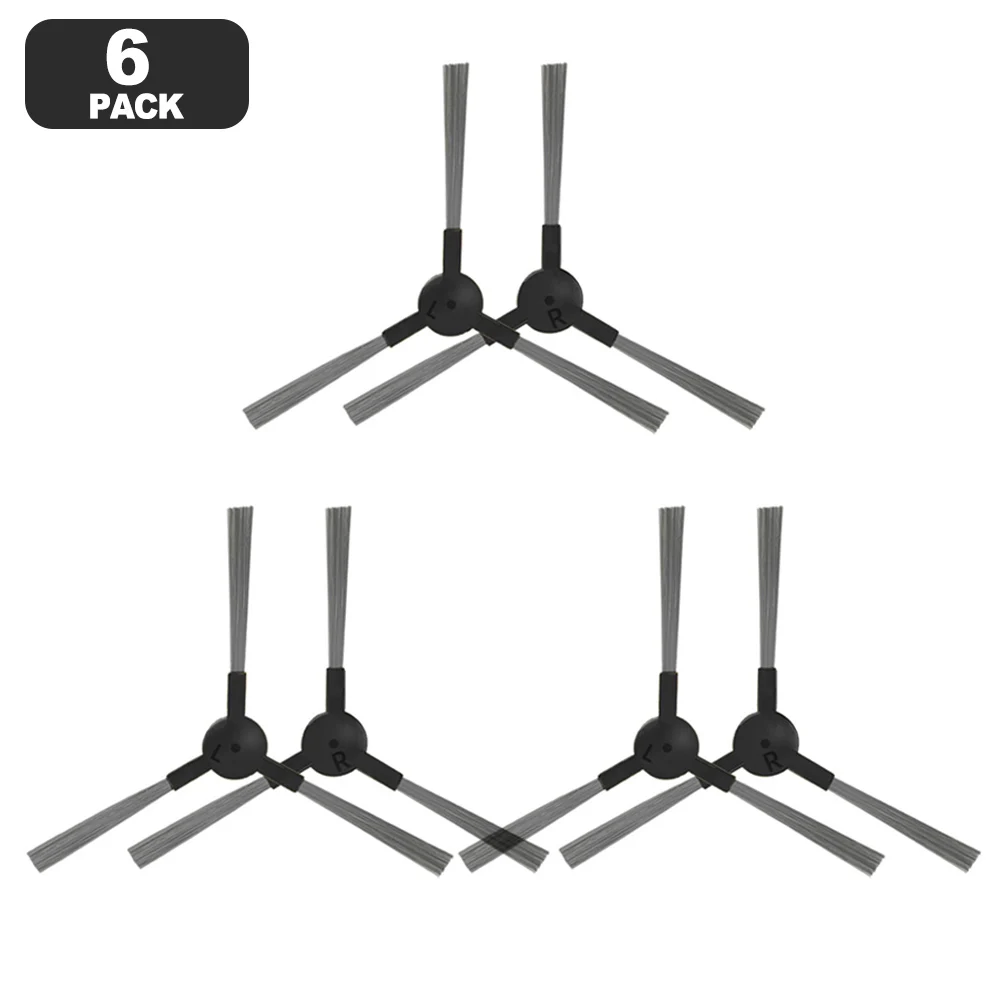 Robot Vacuum Side Brush Replacement Set 6 Pieces Fit for Conga M10 For iMartine BR151 BR153 BR154 and ZC WAS BR151 Models