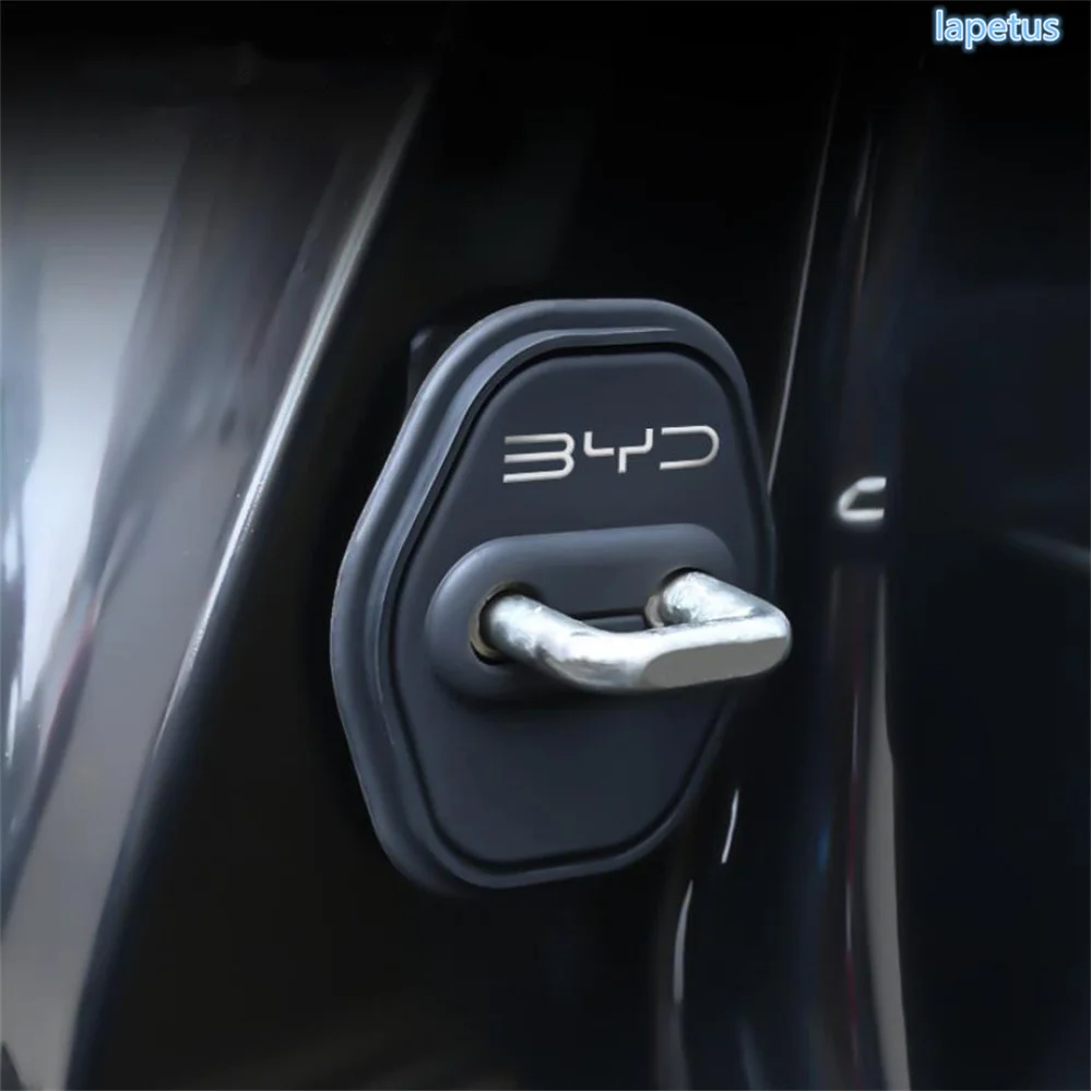 Door Mute Damping Cushion Silicone Door Lock Buckle Car Door Anti-collision Protective Cover For BYD Seal U Sealion 6 2024 2025