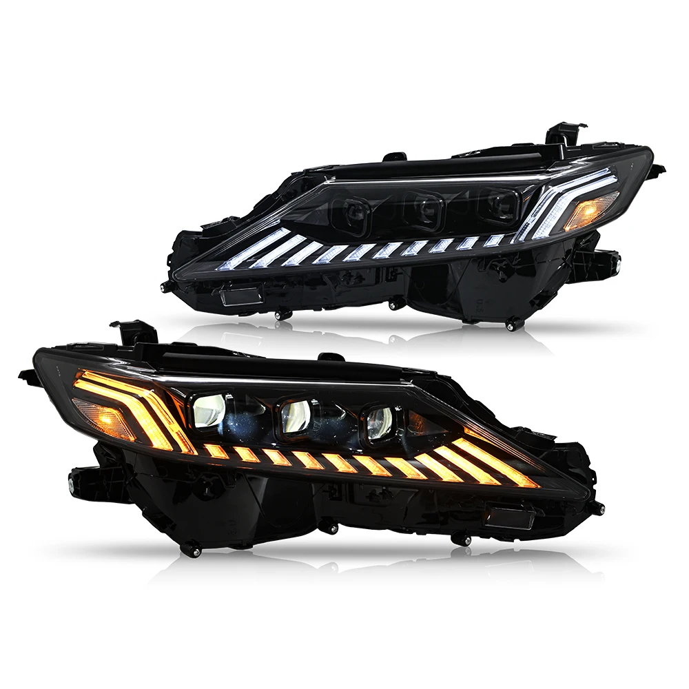 

Светодиодные фары для Toyota Camry 2018-2024 гг., универсальная модель автомобиля, аксессуары для обновления автомобиля, DRL, высокая яркость Plug And Play