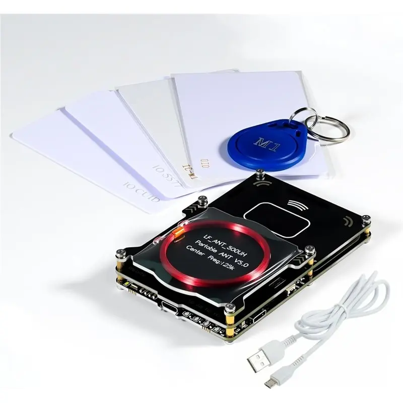 Proxmark3 RFID カード リーダー ライター、統合アンテナ&デクリプター付き、Proxmark3 Easy V5.0 メモリ IC ID カード コピー機
