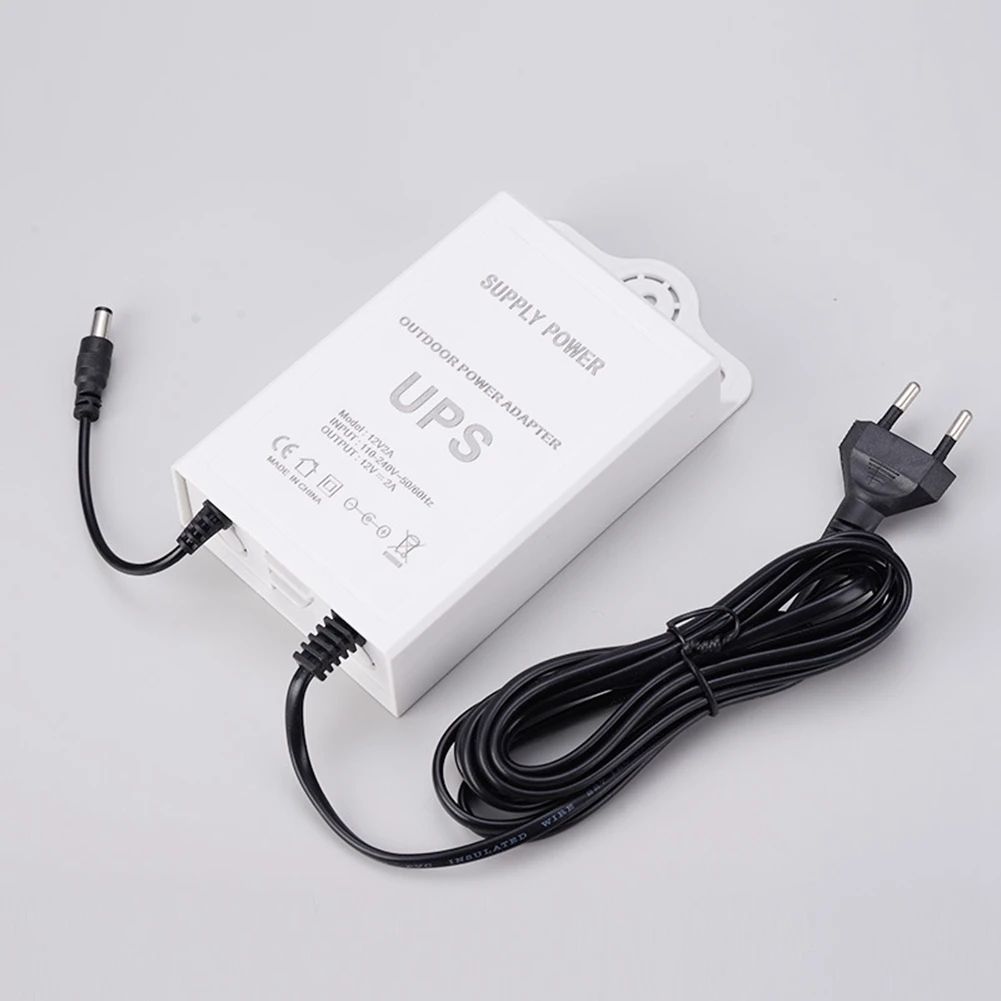 12V-2A Uninterruptible Power Supply voor WiFi, Router, Modem, Beveiligingscamera Mini UPS Batterij Backup Protector EU Plug