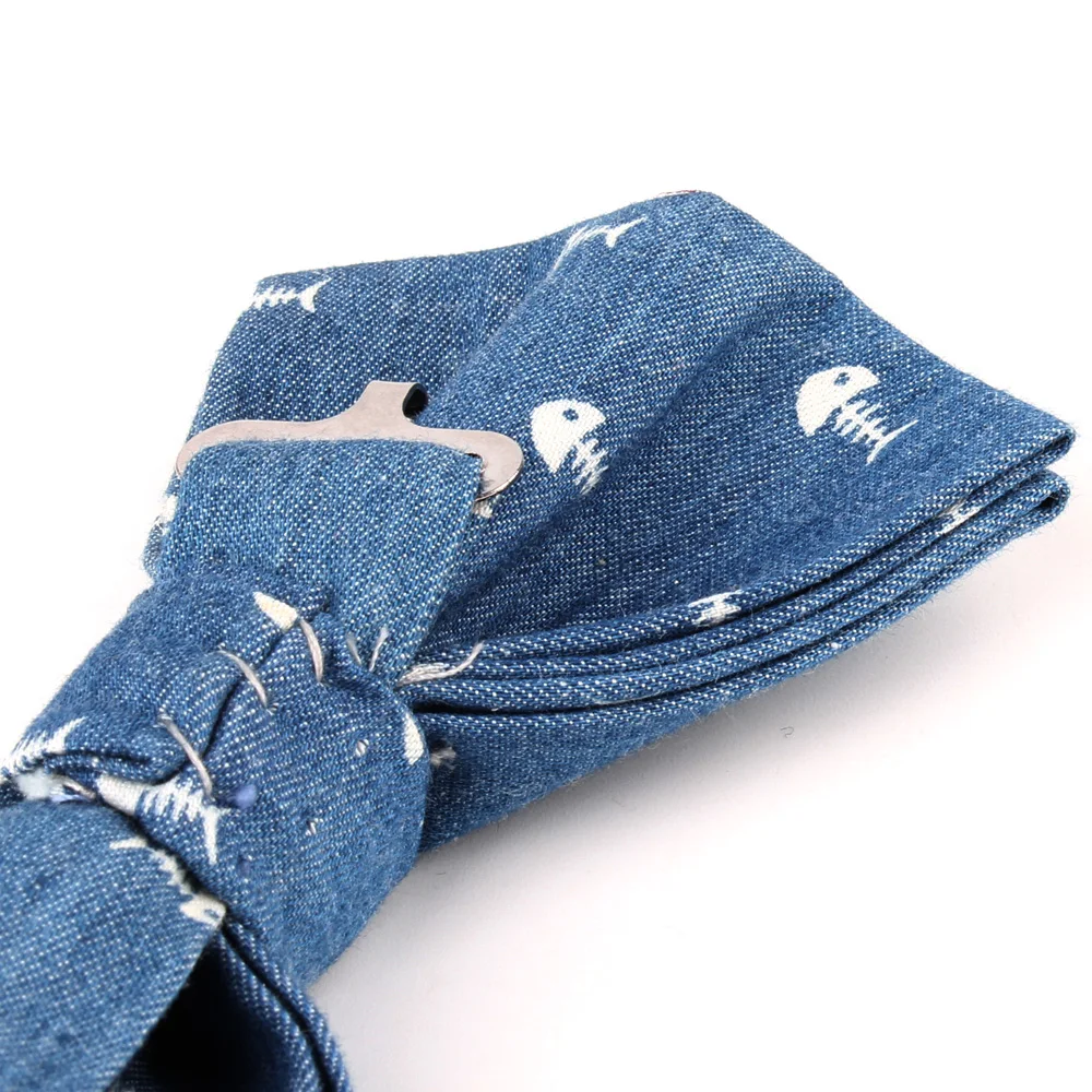 JEAN THẮT NƠ Cho Chú Rể Denim Thời Trang Thắt Nơ Dành Cho Nam Nữ Thắt Nơ Người Lớn Cưới Dây Thắt Nơ Cravats Xanh Dương phù Rể Hoa Bowtie