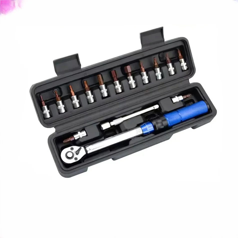 Podofo High-Precision Torque Wrench Set 2-24NM Adjustment  Dual-Direction Ratchet with for Auto Motorcycle Bike Maintenance Tool