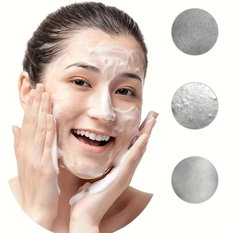 3개 실리콘 수동 페이셜 딥 클렌징 브러시 - 메이크업 제거, 블랙헤드 및 모공 각질 제거를 위한 고양이 발 얼굴 스크러버