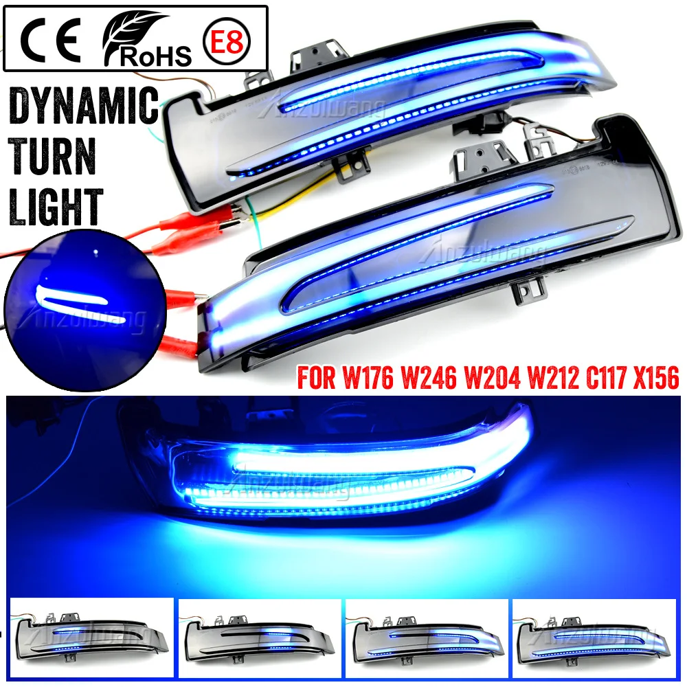 2pcs Dynamic LED Turn Signal Light Mirror Indicator Blinker For Mercedes Benz W176 W246 W204 W212 C117 X156 C204 X117