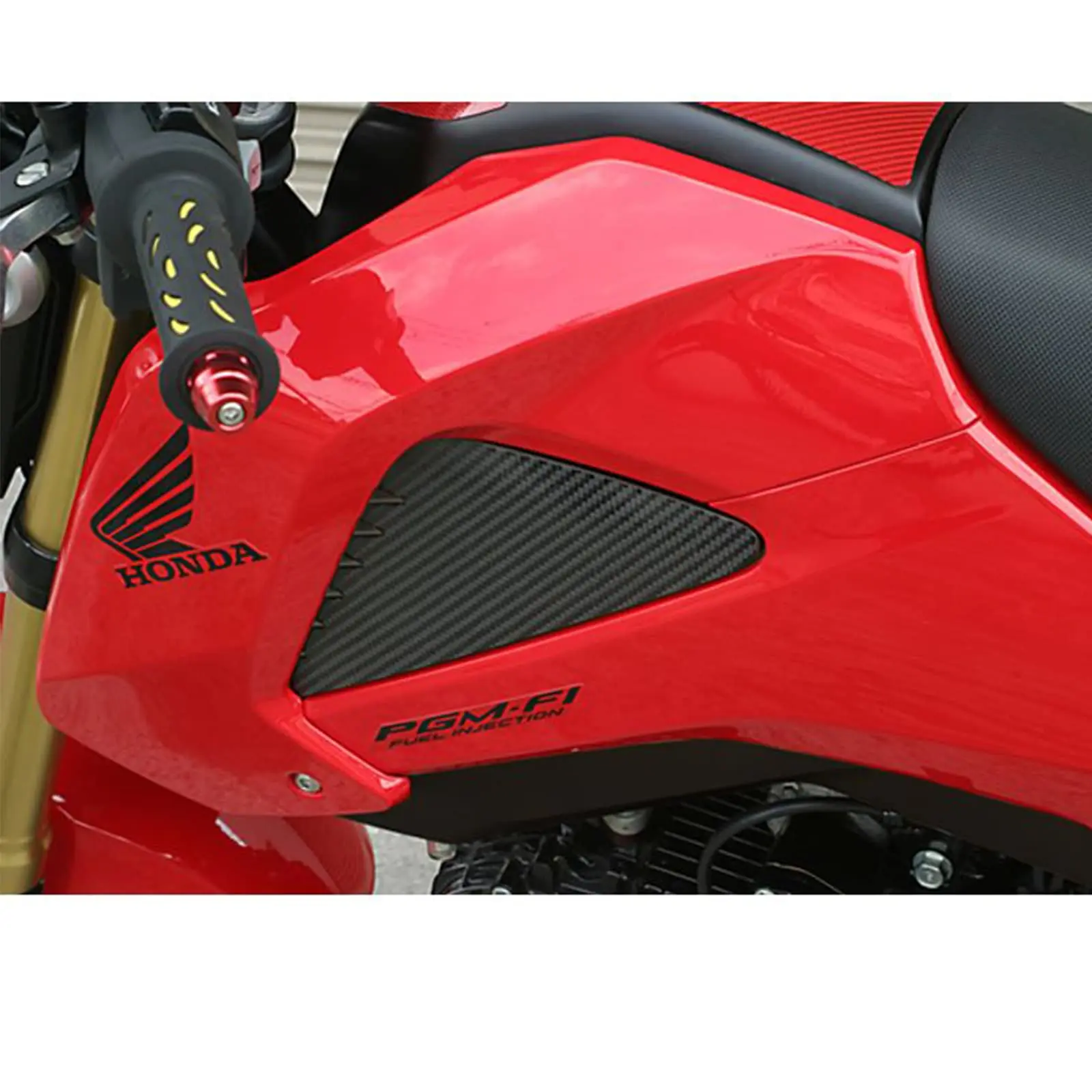 غطاء ديكور جانبي من ألياف الكربون للدراجات النارية مناسب لسيارة Honda Grom Msx125 SF 2013-2016 أجزاء مجموعة انسيابية #4