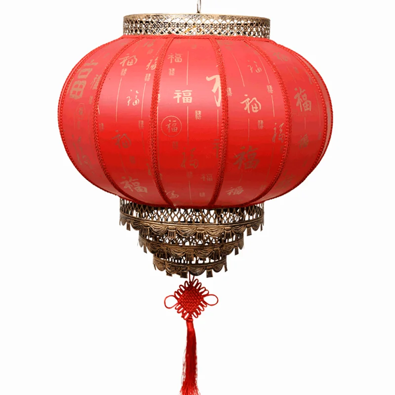 Lantern Outdoor Waterproof Scenic Area Chinese style Antique Sheepskin Lantern Ancient Town Hotel Tea House Decoration Lantern F