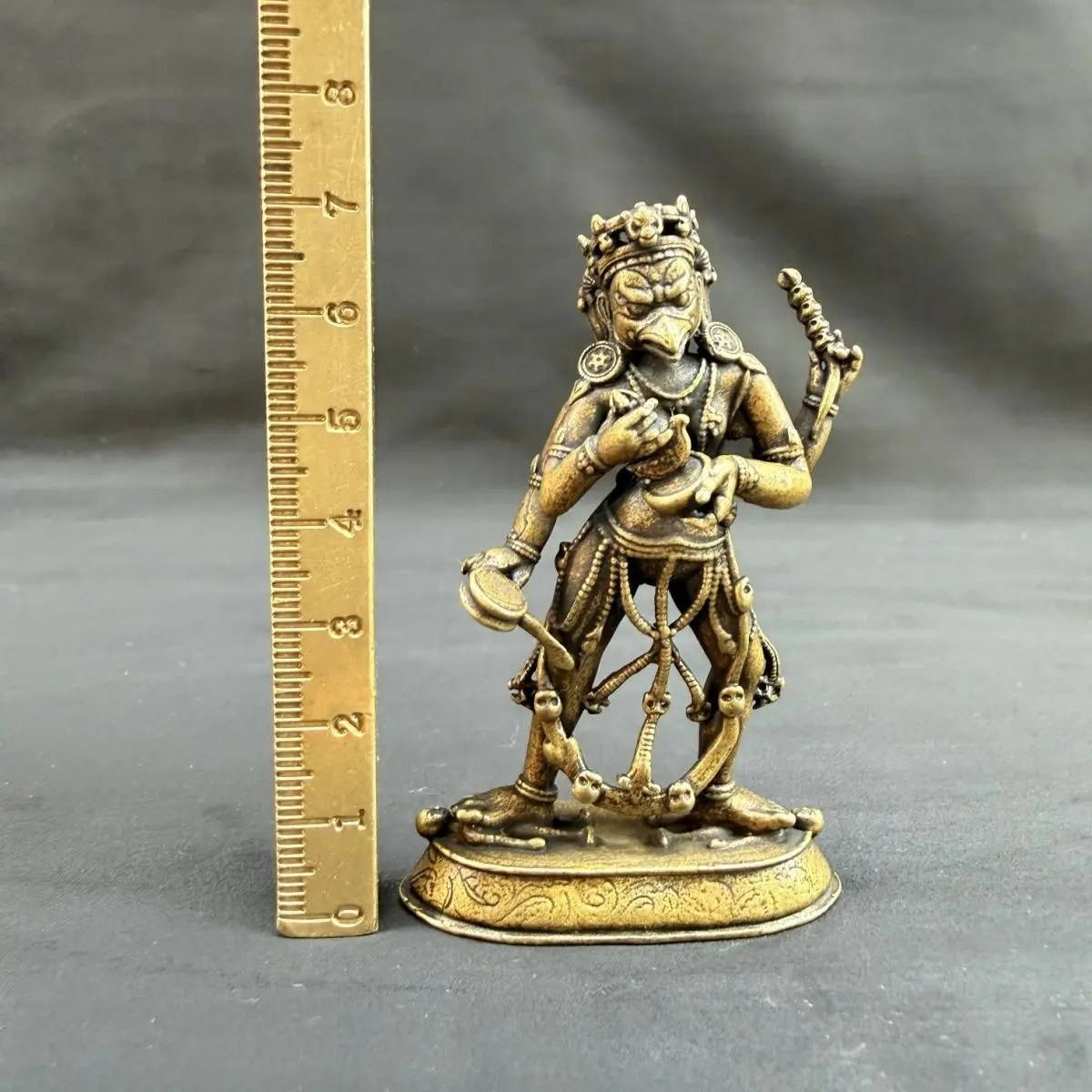 Tibet Tibetan  Four arms Garuda bird god Statues Figurines Lucky Ornaments Home Decoration gifts