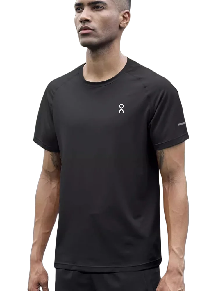 

Мужская повседневная спортивная футболка из ледяного шелка TWO SAKU, быстросохнущая, летняя, с круглым вырезом, молодежная мода