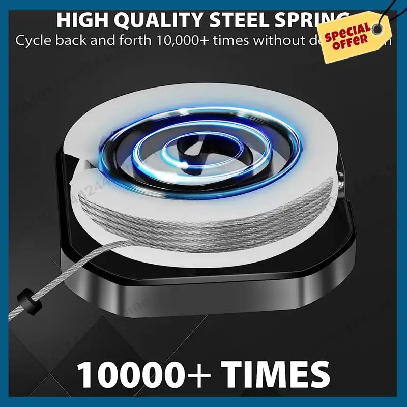 -A15I キーホルダー高耐久金属 ID バッジホルダーキーリールカラビナキーホルダーベルトクリップ付き