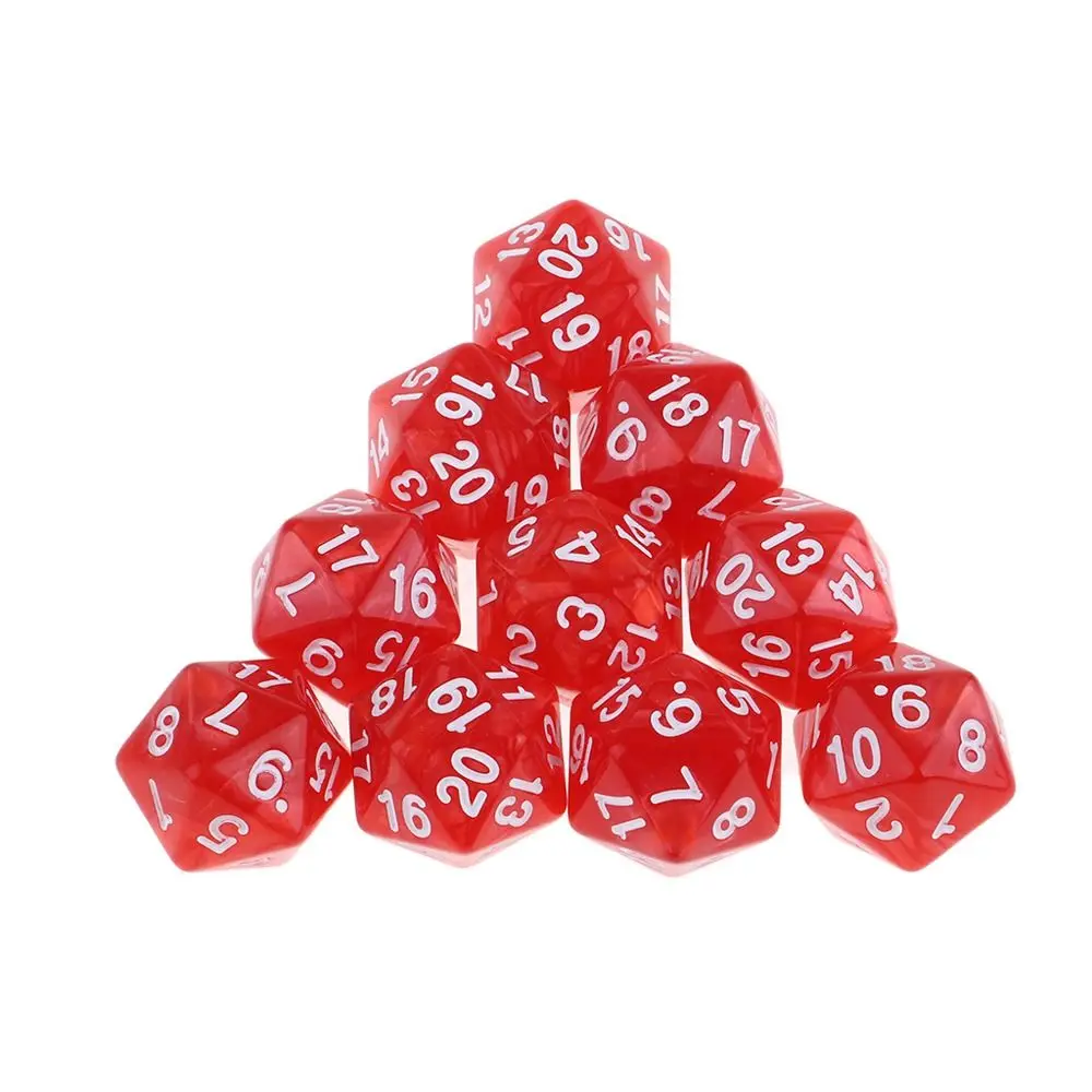 Resin Boardgame For Astrology Acrylic Cube Dice Digital Game Dice Polyhedral Dice D20 Dice Colored Acrylic Dice Game Dice Set