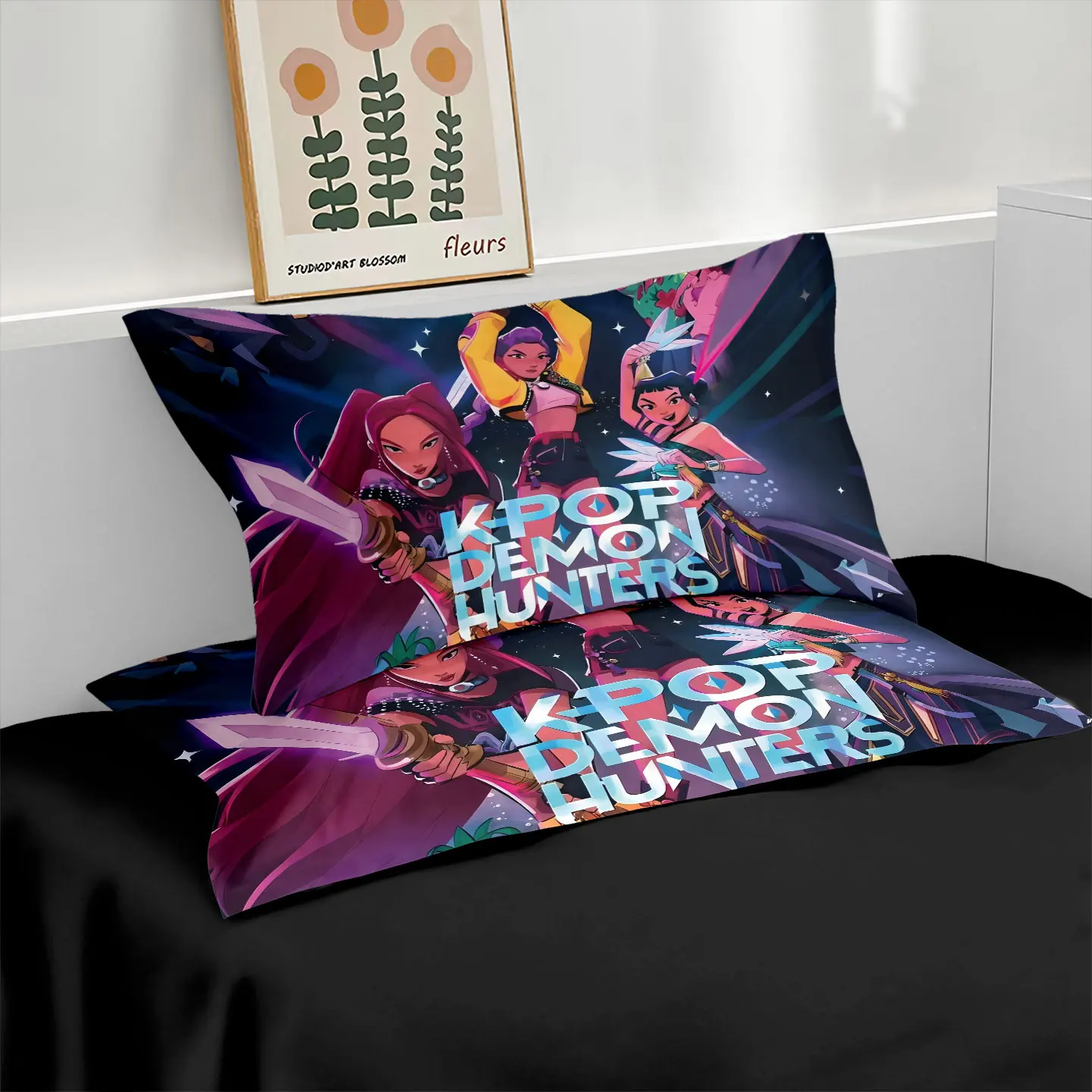 طقم لحاف بدون قلب مطبوع مكون من 3 قطع من مجموعة Kpop Girl، ديكور متعدد المقاسات لغرفة النوم والعطلات، قابل للغسل في الغسالة