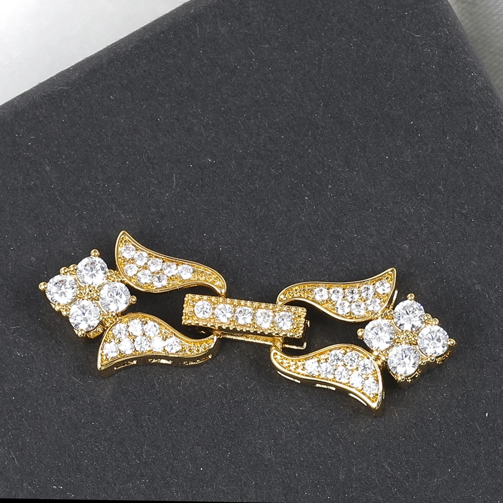 Juya 18 Karat vergoldete dekorative Befestigungs elemente Verbindungs schlösser Perlen Verschlüsse Zubehör für DIY Handarbeit Perlen Schmuck herstellung – Detail 14