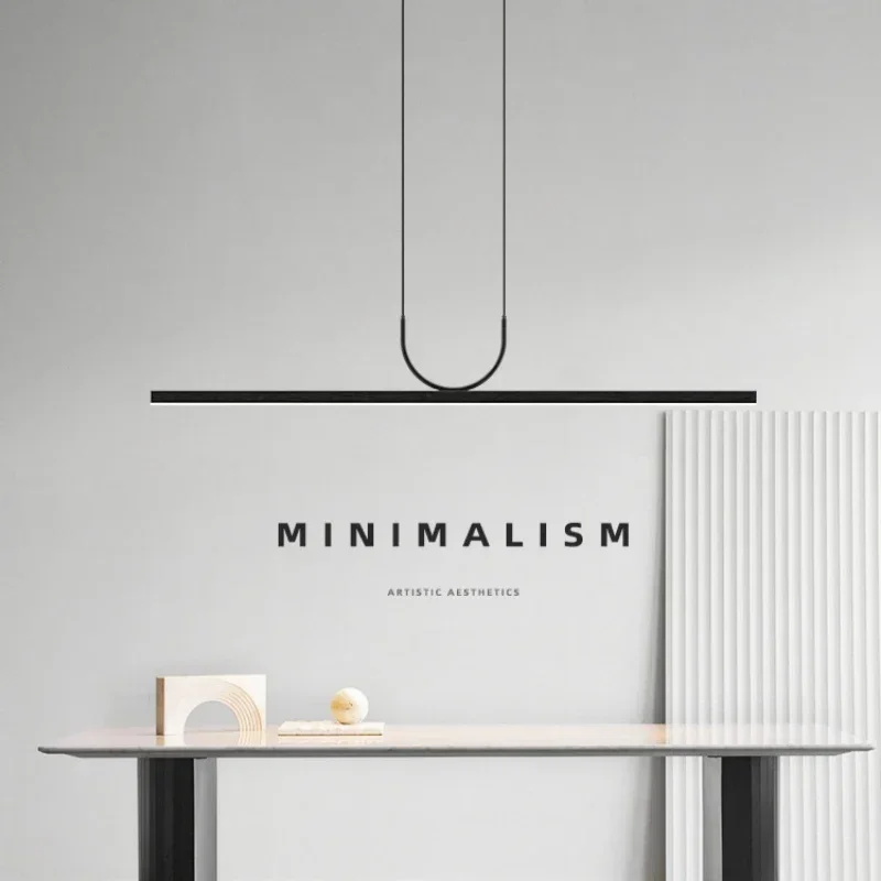 Nordic Minimalist LED Ceiling Chandelier for Dining Living Room Table Kitchen Island Simple Pendant Lamp Indoor Lighting Fixture