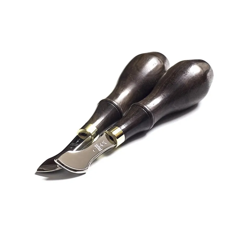 YORKSHINE  Leather Groove & Shaping Tool, 304 Stainless Steel With Walnut Handle, For Wide Slot Stitching And Wallet Edging