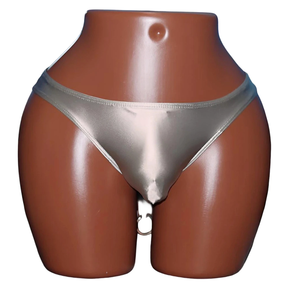 

Мужские гладкие трусы-брифы из сатиновой ткани с низкой посадкой, полуоблегающие, с U-образным вырезом, эротическое белье, мягкие, дышащие, трусы-шорты
