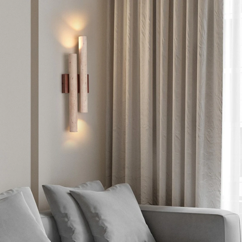 

SANDYHA стильный желтый пещерный камень настенный светильник с длинной полосой светодиодный светильник для современного минималистского декора гостиной и спальни