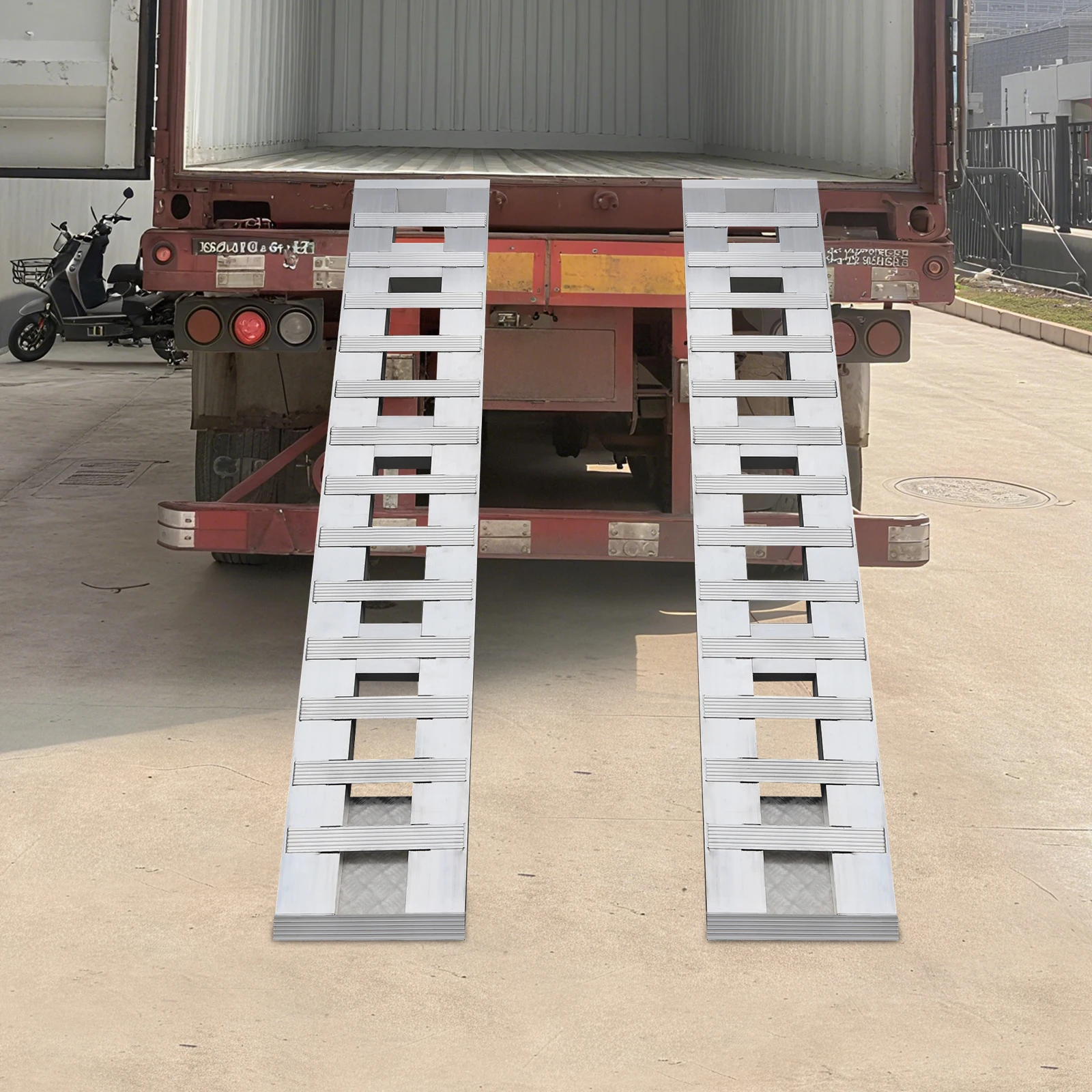 2 rampas de remolque para coche y camión de 80x15 pulgadas, rampas de remolque de aluminio, rampas de carga, capacidad de carga de 6000 libras