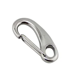 1PCS  Egg Shape Snap Hooks 304 Stainless Steel 40mm 50mm 70mm 100mm Length Safety Metal Quick Release Spring Snap Hook Link