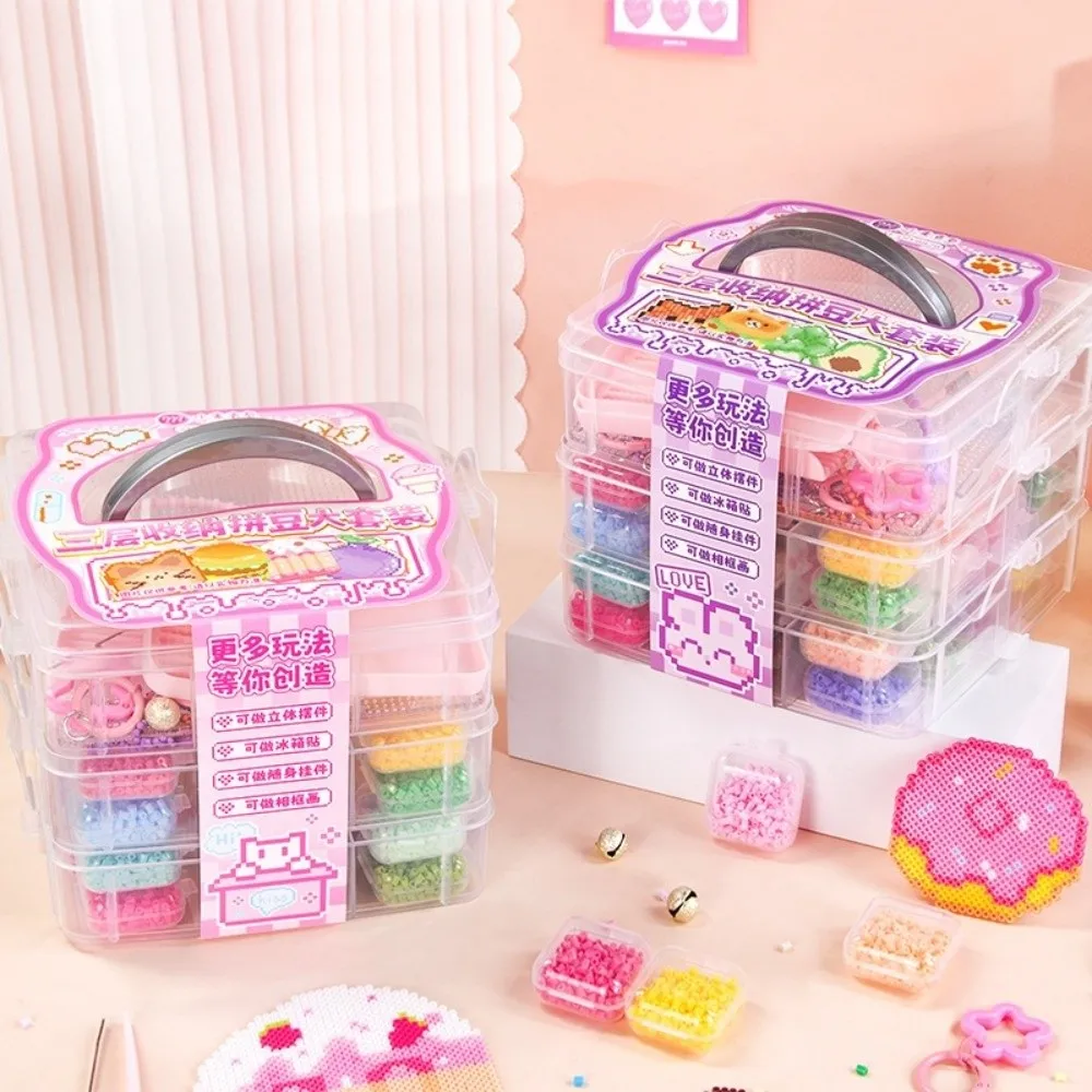 2,6mm Größe Perler Hama Beads Premium Kleine Dreidimensionale Schmelzperlen Set Mehrfarbig Hochwertige 3D Puzzle-Perlen