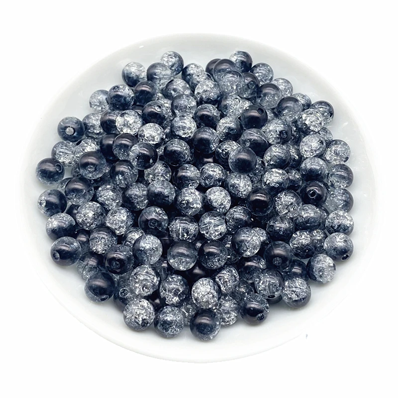 حبات أكريليك متصدعة لصنع الحلي بنفسك ، ألوان مزدوجة ، فاصل دائري فضفاض ، سوار ، دلاية ، حلق ، 8 2.8