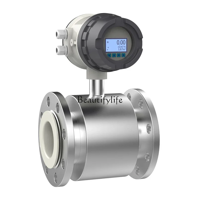 

Red stainless steel electromagnetic flowmeter, sewage pipe split integrated anti-corrosion dn50/100LDG