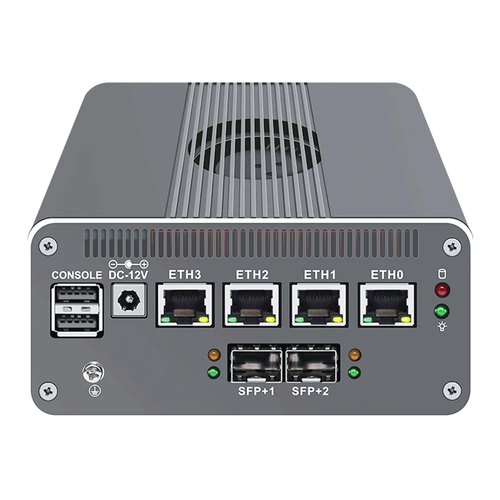 جهاز جدار الحماية الجديد من الجيل الثاني عشر 2*10G SFP I3-N305 N200 N100 4x I226-V 2.5G DDR5 NVMe جهاز توجيه ناعم كمبيوتر صغير Proxmox Server