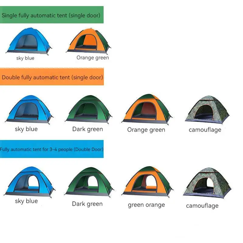 

Outdoor Pop Up Tent Full-Automatic Instant Unfold Rain-Proof Tent Family Ultralight Portable Dampproof Camping Tents for Tourism