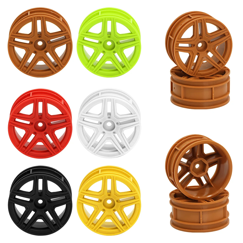 4pcs 1/10 RC On-Road Drift Racing Car Plastic Wheel Rim 52mm Wheel Hubs for Tamiya XV02 Kyosho HSP HPI Sakura Traxxas RedCat