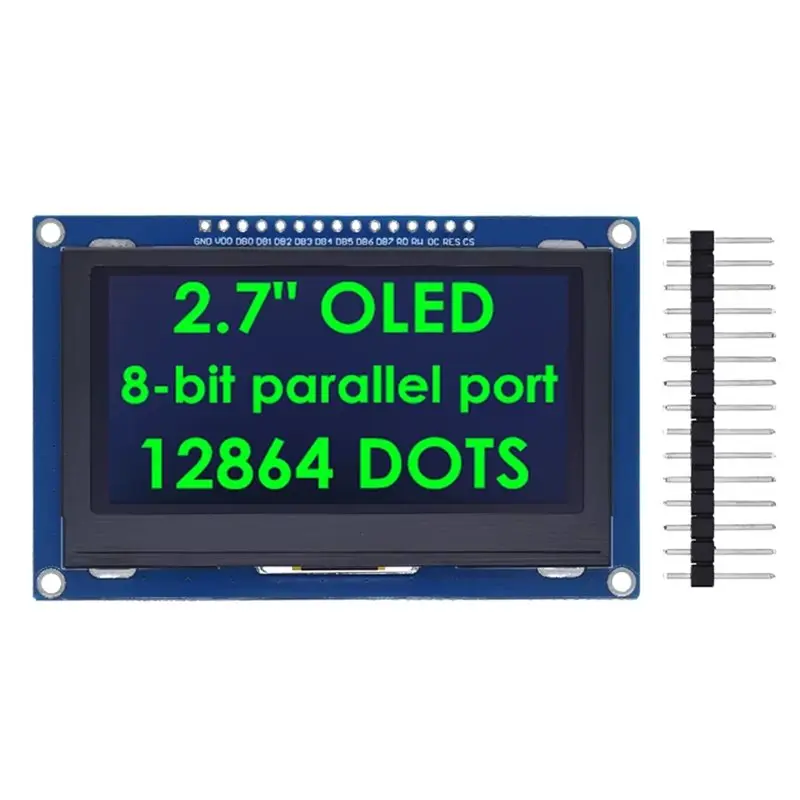 

Y43A-SSD1327 OLED LCD-дисплей, 2,7-дюймовый, разрешение 128x64, интерфейс IIC/SPI/8-битный параллельный порт