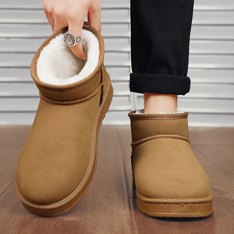 أحذية رجالي كلاسيكية عالية الجودة جلد الغزال حذاء من الجلد 2025 الشتاء الثلوج أحذية للرجال موضة جديدة أستراليا الأحذية 36-45 #4